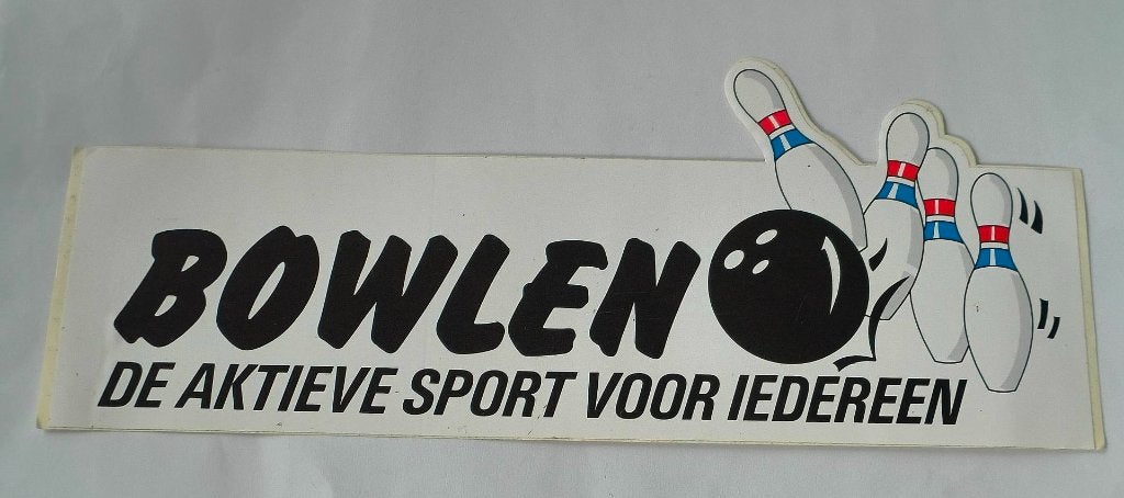 Sticker Bowlen de actieve sport voor iedereen, Ophalen of Verzenden, Zo goed als nieuw, Sport