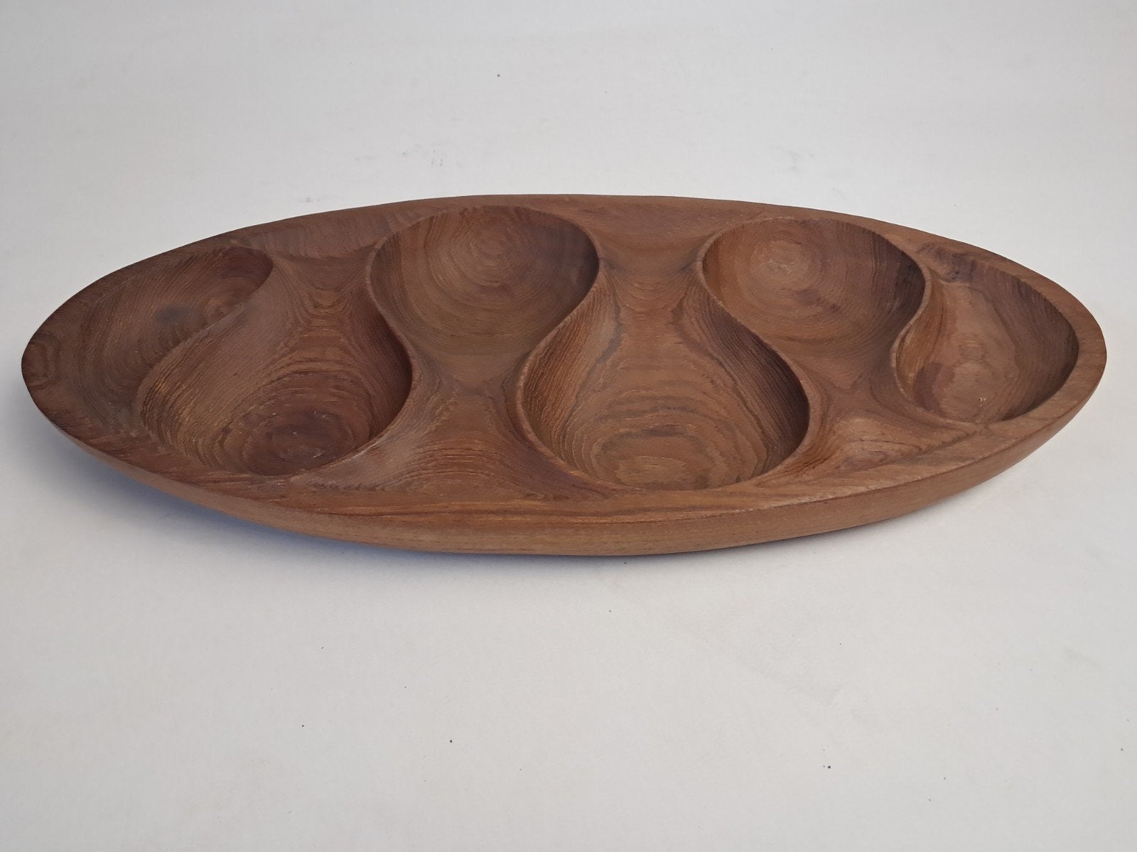 Naar LAUR JENSEN Deens design vintage teakhouten schaal izgs, Ophalen, Hout, Schaal, Bruin