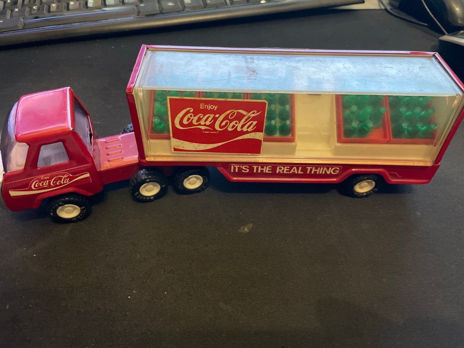 Vintage Buddy L Coca-Cola Vrachtwagen met Trailer, Ophalen of Verzenden, Gebruikt