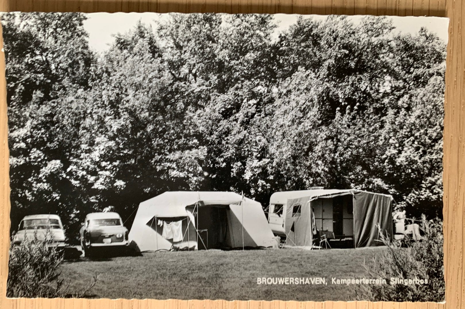 Ansichtkaart Brouwershaven kampeerterrein Slingerbos, Ophalen of Verzenden, 1960 tot 1980, Ongelopen, Zeeland