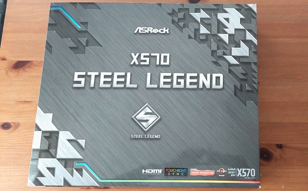 ASROCK STEEL LEGEND X570 SET COMPLEET, Computers en Software, Moederborden, DDR4, Ophalen of Verzenden, Zo goed als nieuw, Socket AM4