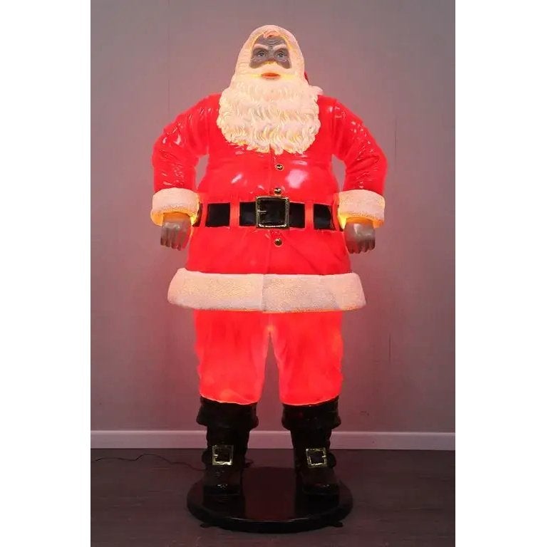 Jolly Santa beeld – Kerstman met Licht Hoogte 188 cm, Ophalen, HorecaBeelden, Nieuw, HorecaBeelden