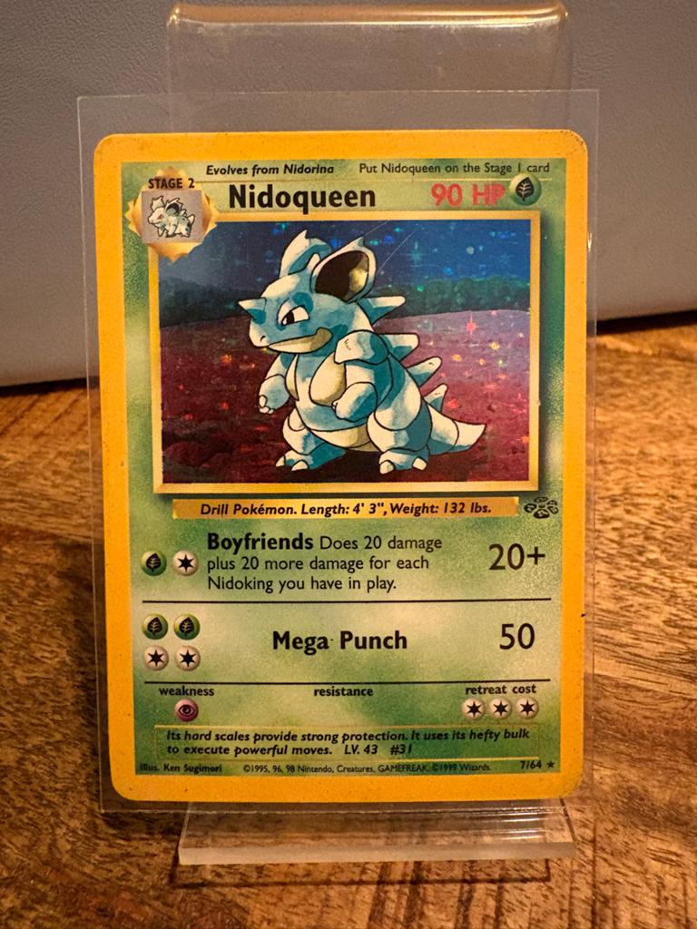 Nidoqueen Pokémon kaart 7/64 Jungle, Ophalen of Verzenden, Gebruikt, Losse kaart