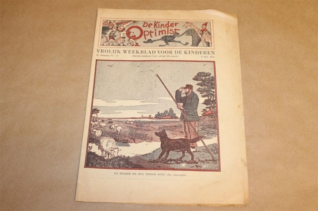 De Kinder Optimist - Vrolijk weekblad voor kinderen 1937, Ophalen of Verzenden, Gelezen