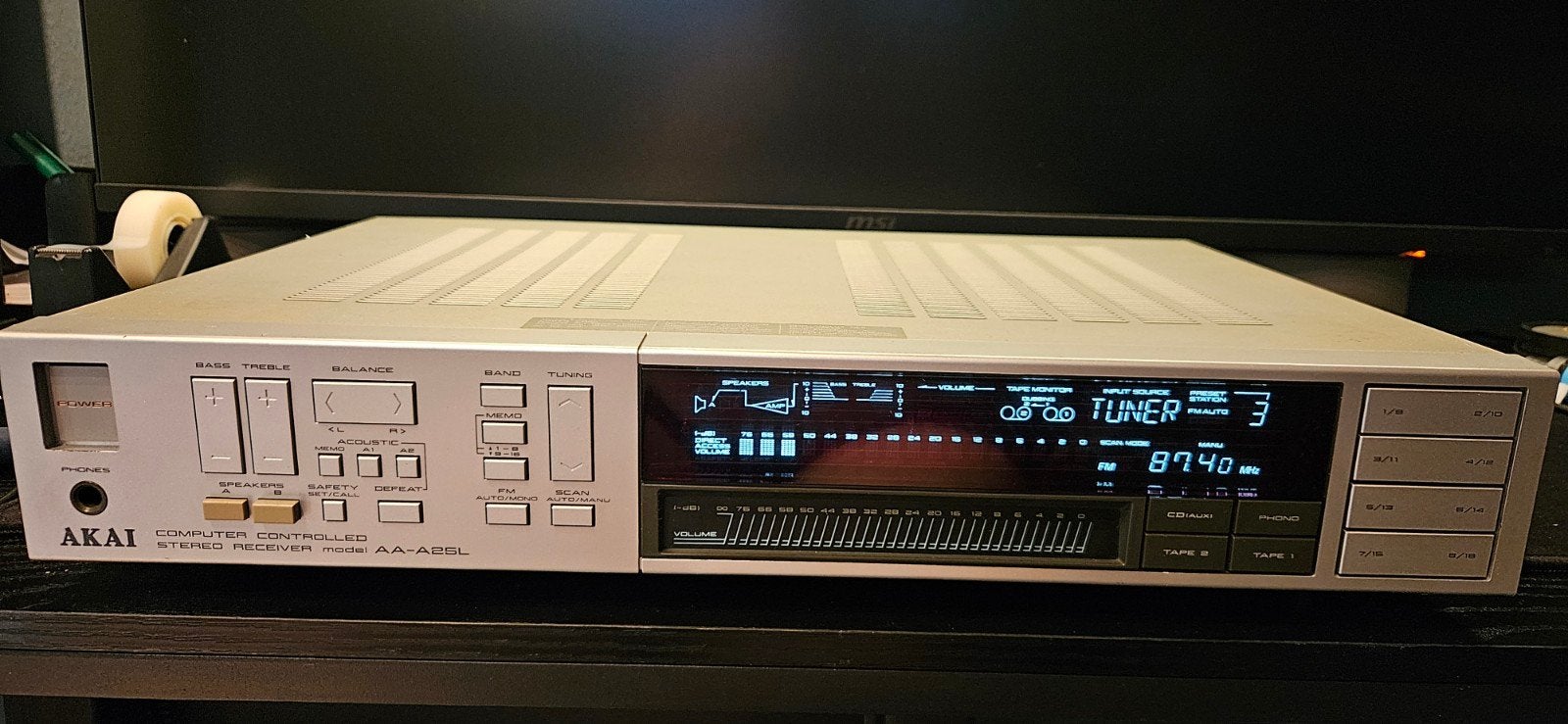 Akai AA-A25L receiver, Muziek en Instrumenten, Effecten, Gebruikt, Ophalen of Verzenden