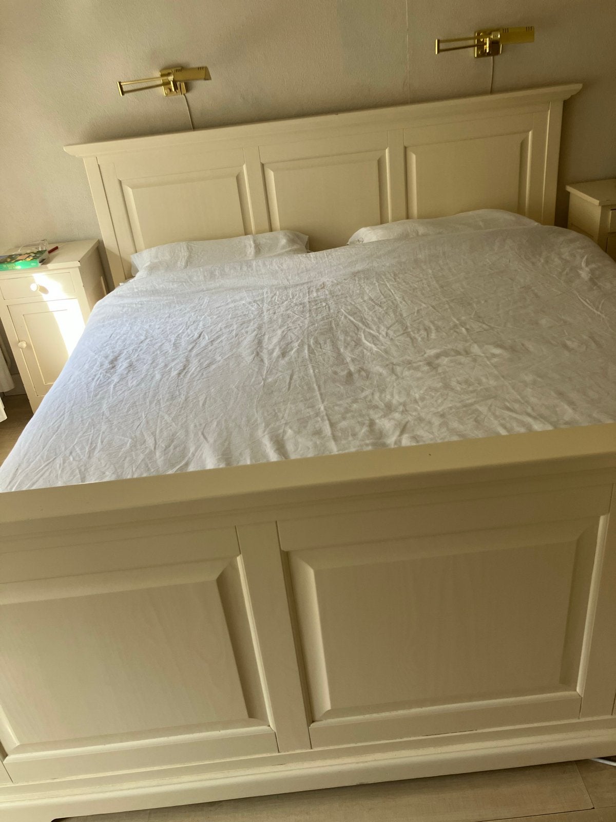 Tweepersoons bedombouw 200x183 cm, Huis en Inrichting, Slaapkamer | Bedden, Ophalen, Gebruikt, Tweepersoons, Overige maten