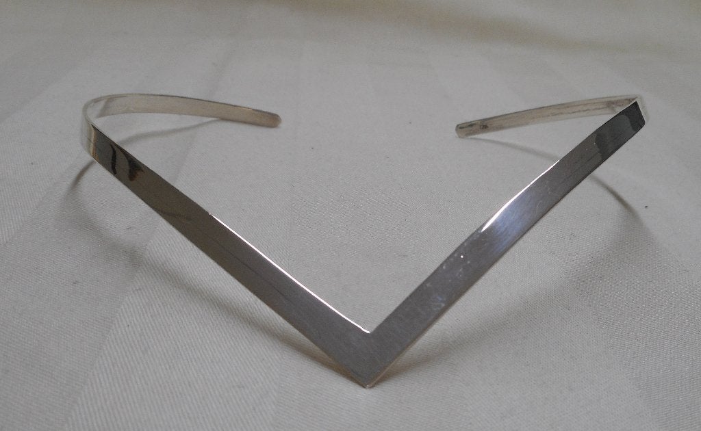 Zilveren vintage V spang nr.1595, Verzenden, Zo goed als nieuw, Zilver, Zilver
