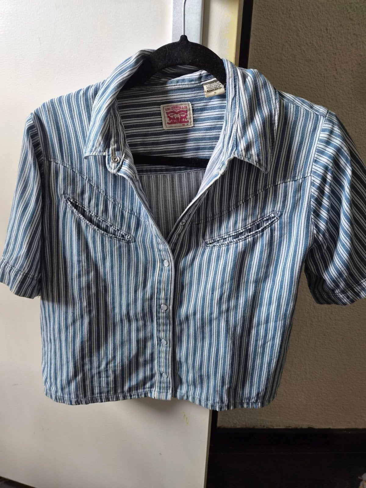 Zo goed als nieuw Levi's gestreept overhemd, Blauw, Zo goed als nieuw, Levi's, Ophalen