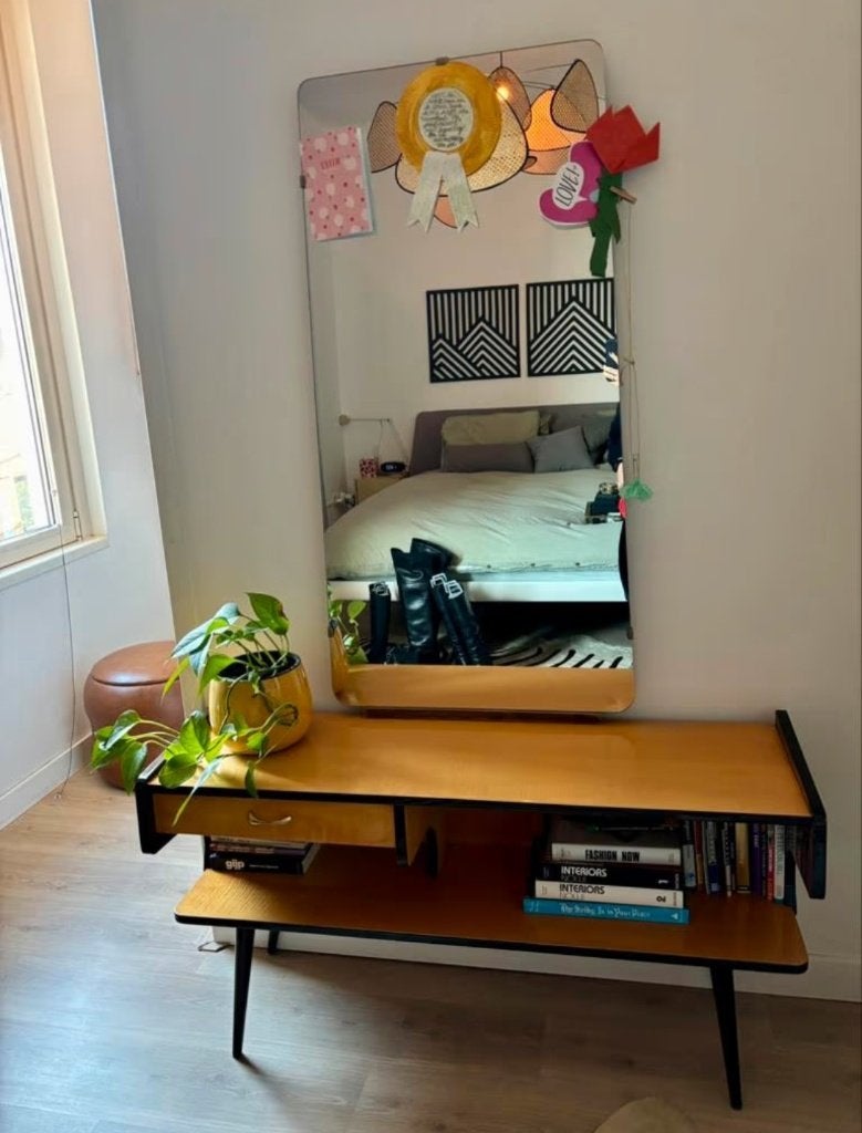 Vintage kaptafel jaren 60 mcm, Ophalen, Gebruikt, 50 tot 100 cm, Minder dan 100 cm