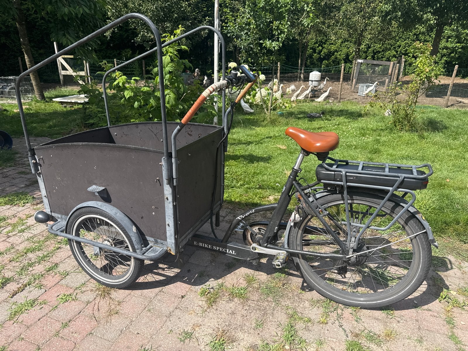 Onderdelen Elektrische Bakfiets - vogue troy, Elektrisch, Zo goed als nieuw, 2 kinderen, Trommelrem