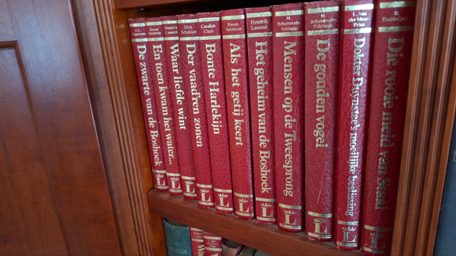 Collectie rode boeken met gouden opdruk, Ophalen of Verzenden, Gelezen, Diverse auteurs, Nederland