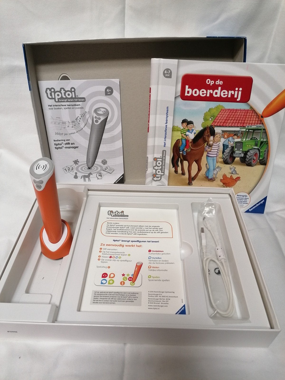 tiptoi Starterset met Stift en Boek 'Op de Boerderij', Kinderen en Baby's, Ophalen of Verzenden, Zo goed als nieuw, Taal en Lezen