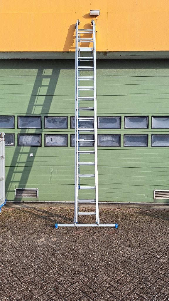 schuifladder 2x 18 spots, Ophalen, Gebruikt, Ladder, Opvouwbaar of Inschuifbaar