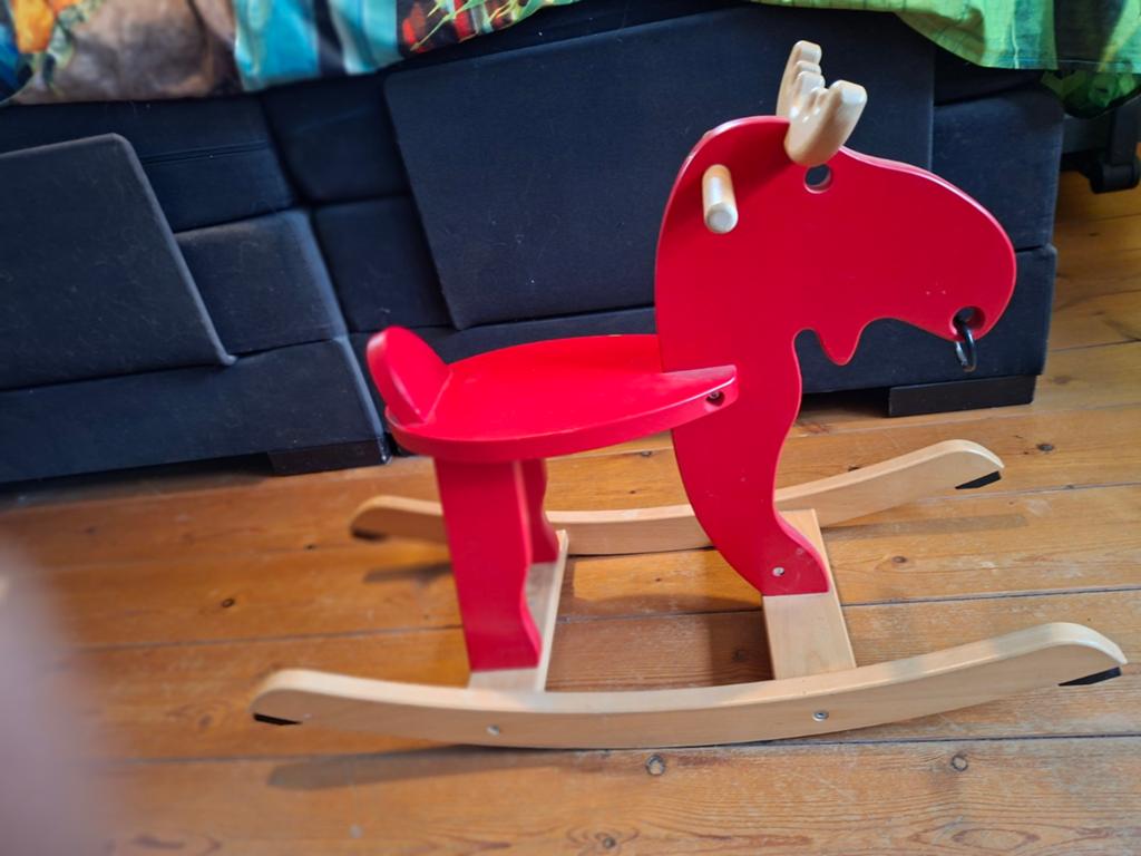 IKEA Eland Hobbelspeelgoed - Rood, Ophalen of Verzenden, Zo goed als nieuw