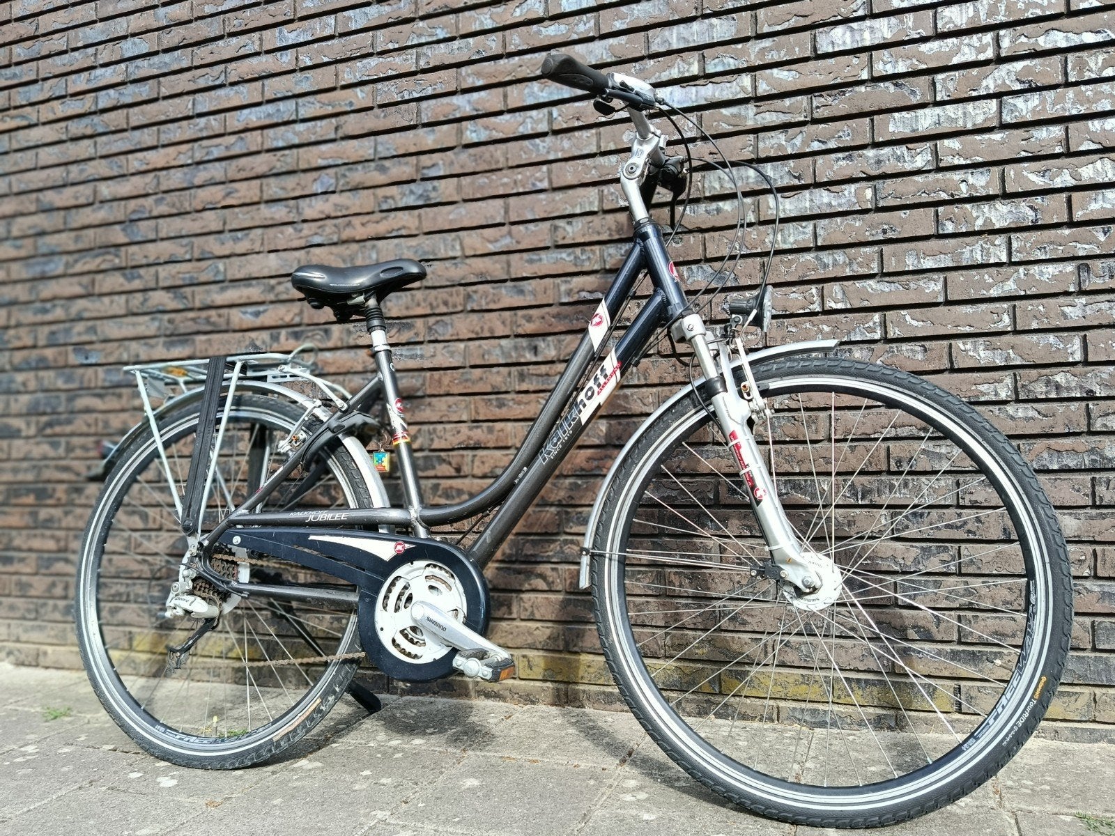 Kalkhoff Jubilee 24 versnellingen Shimano ABUS 

- 28 inch
-, Aluminium, Zo goed als nieuw, Meer dan 20 versnellingen, 53 tot 57 cm