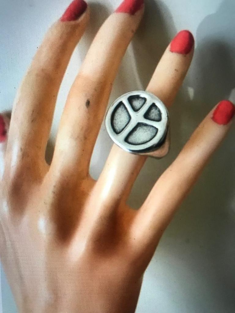 Uno de 50 ring (57) (110,- = 42,50) 16,85 PEACE TIENCE, Overige materialen, Nieuw, Ophalen of Verzenden, Kleiner dan 17