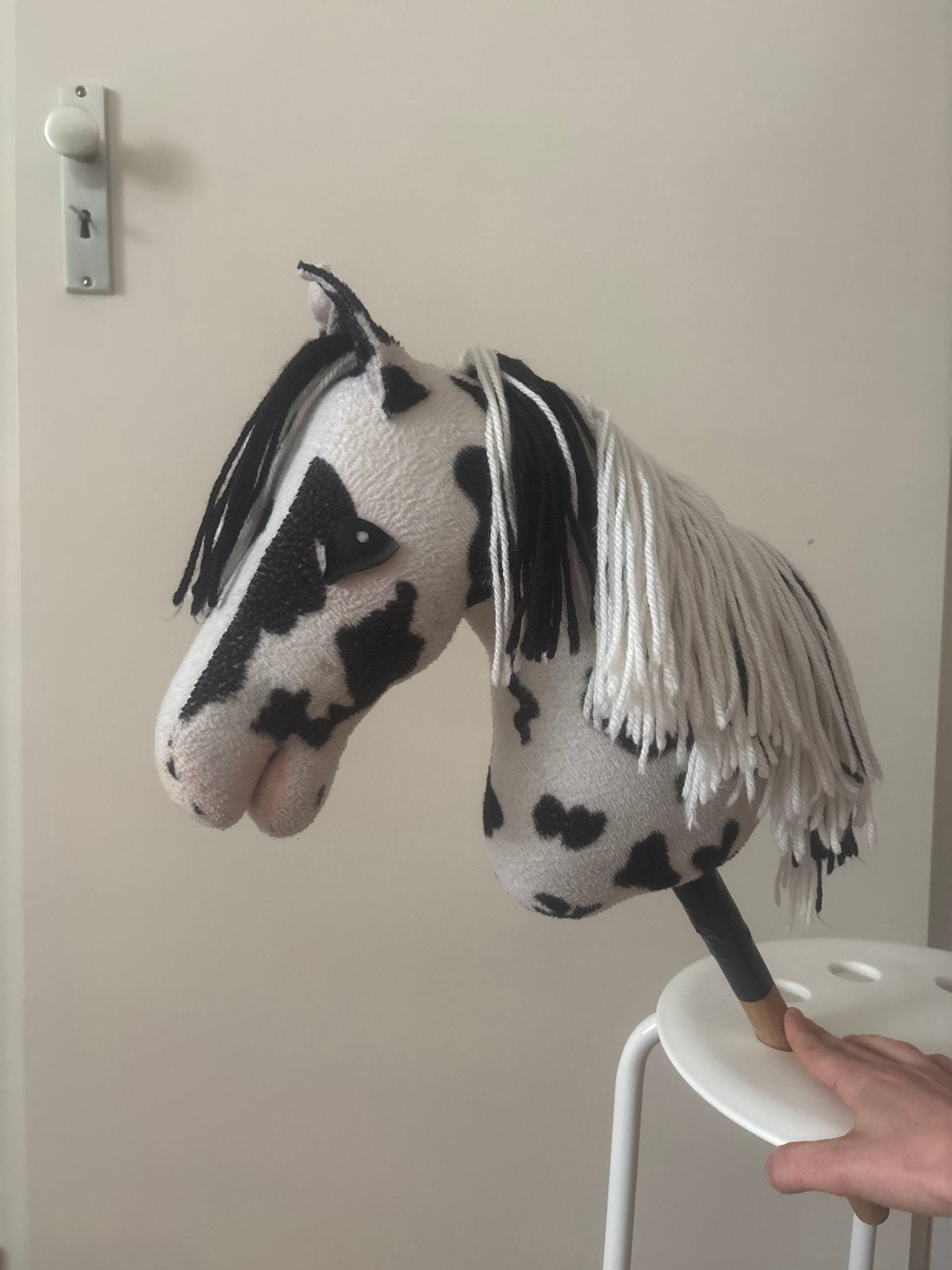 Hobbyhorse zwart-wit gevlekt, Ophalen of Verzenden, Gebruikt, Jongen of Meisje