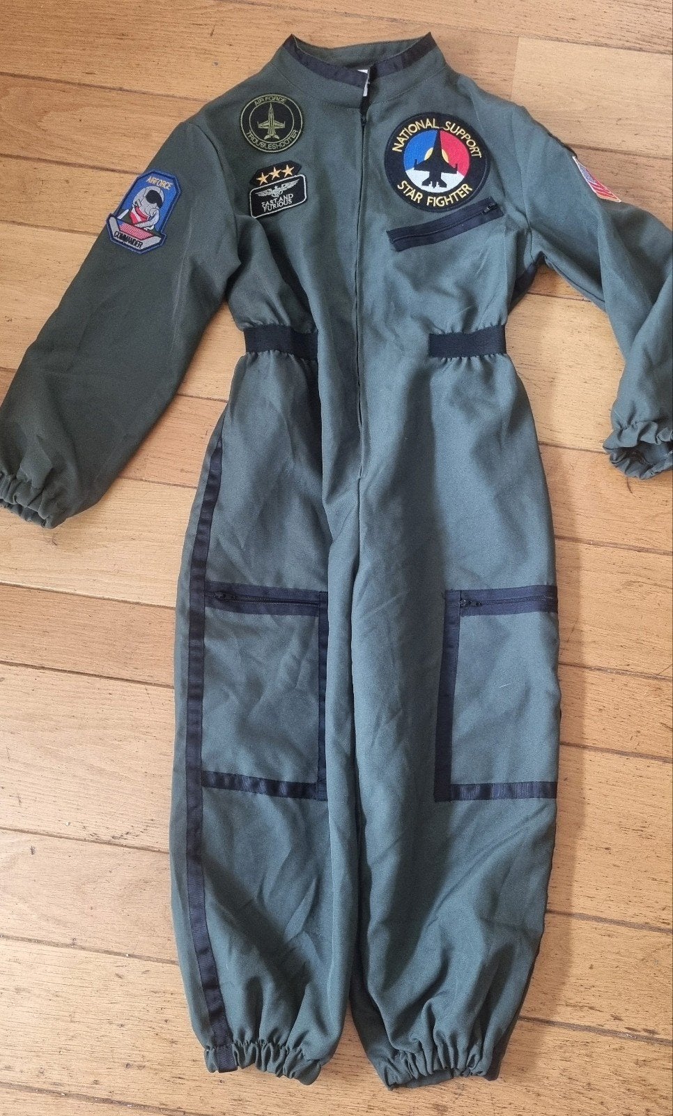 Piloten overall airforce maat 140 Carnaval, Ophalen of Verzenden, Zo goed als nieuw, Karnevalswierts, Jongen of Meisje