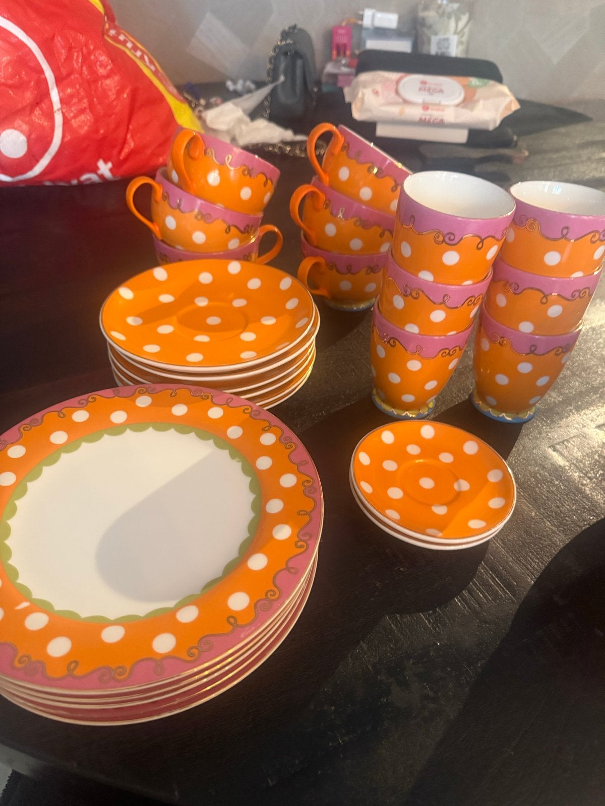 Oilily Servies: Koffie-, Thee- en Ontbijtset, Ophalen of Verzenden, Gebruikt, Overige merken, Compleet servies