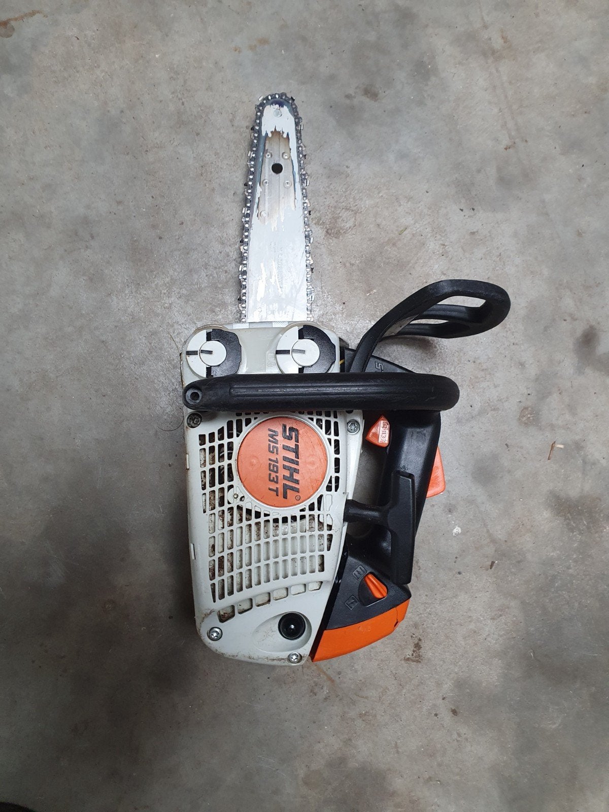 Stihl ms 193 t motorzaag, Ophalen, Gebruikt