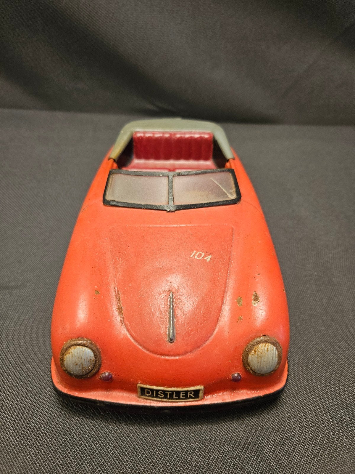 Vintage Distler Porsche 356 Speelgoedauto - Rood, Gebruikt, Distler, Onbekend, Ophalen of Verzenden