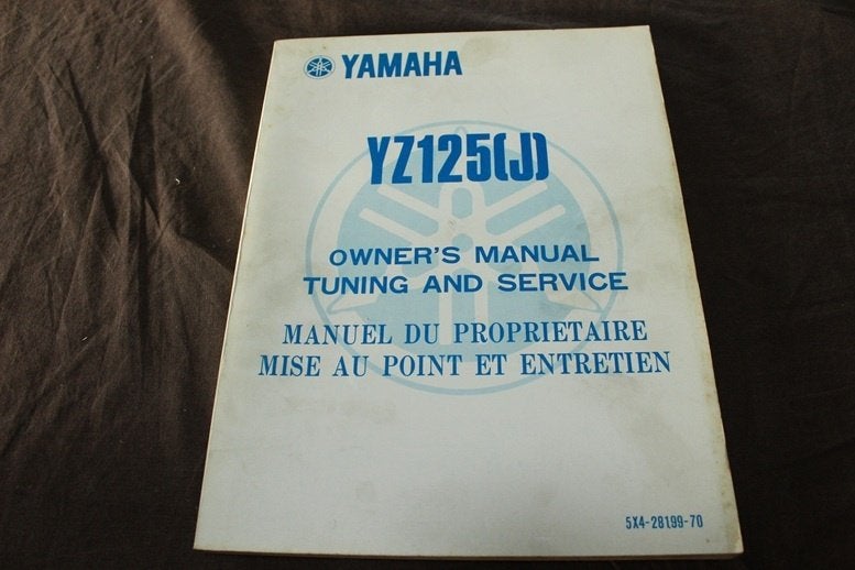 Yamaha YZ125 J 1981 / 1982 motorcycle owner's service manual, Ophalen of Verzenden, Yamaha