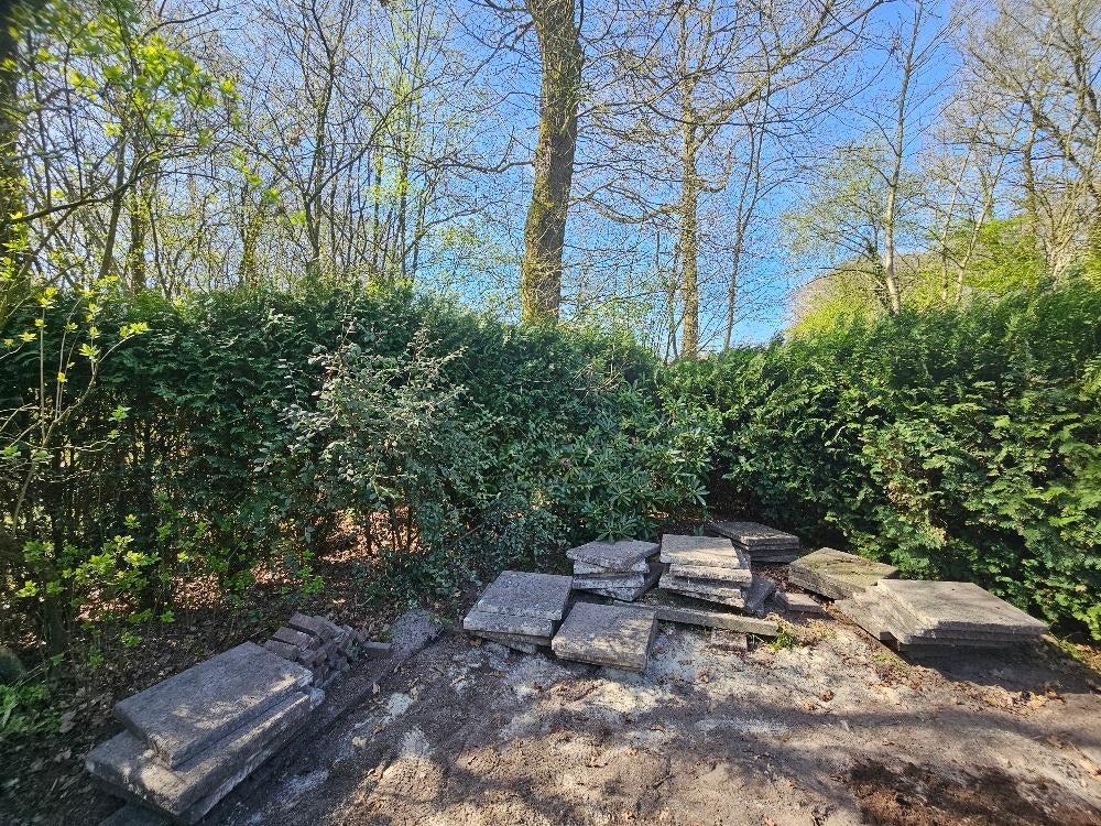 Gratis terrasstenen – direct ophalen – grote partij tegels, Ophalen, Gebruikt, 10 m² of meer, Beton
