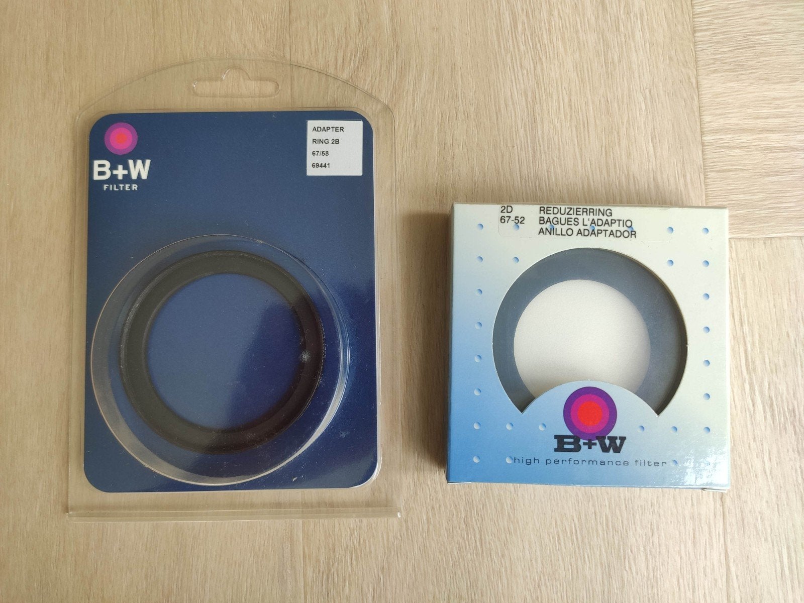 B+W verloopringen/step-up adapterringen, Ophalen of Verzenden, Zo goed als nieuw, 60 tot 70 mm, Overige typen