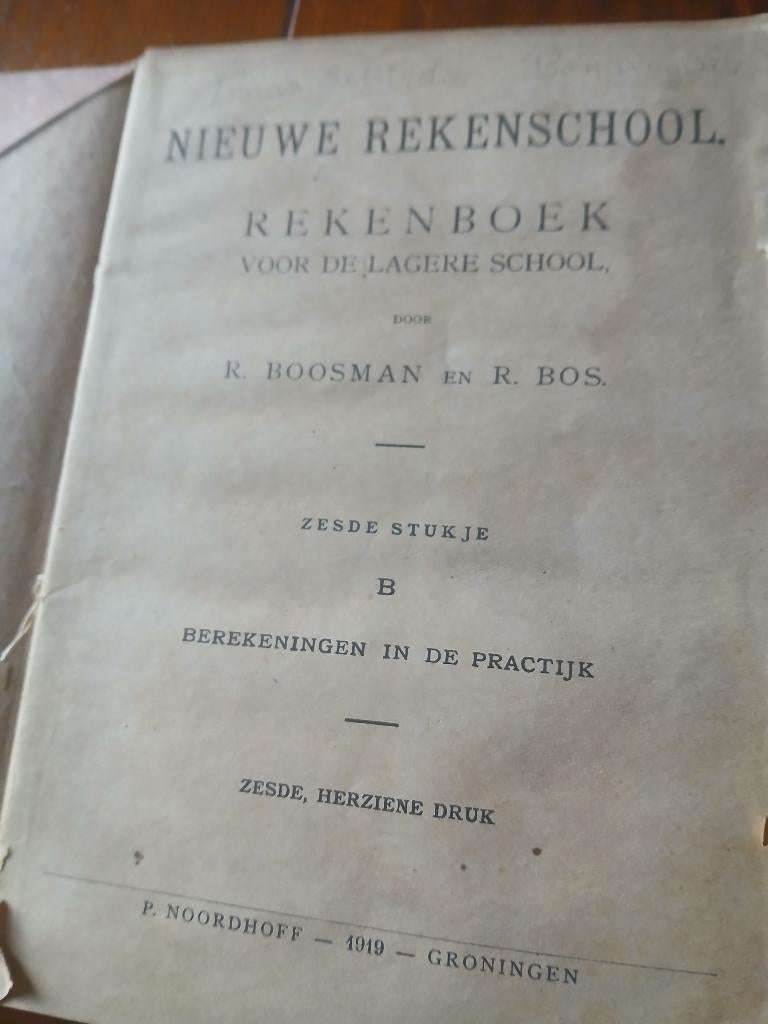 Antiek rekenboek, Antiek en Kunst, Antiek | Boeken en Bijbels, Ophalen of Verzenden, Diverse auteurs