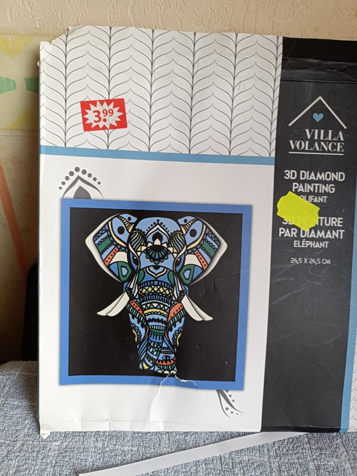 Villa Volance 3D Diamond Painting Olifant - Nieuw, Nieuw, Meerkleurig, Ophalen of Verzenden, Overige merken