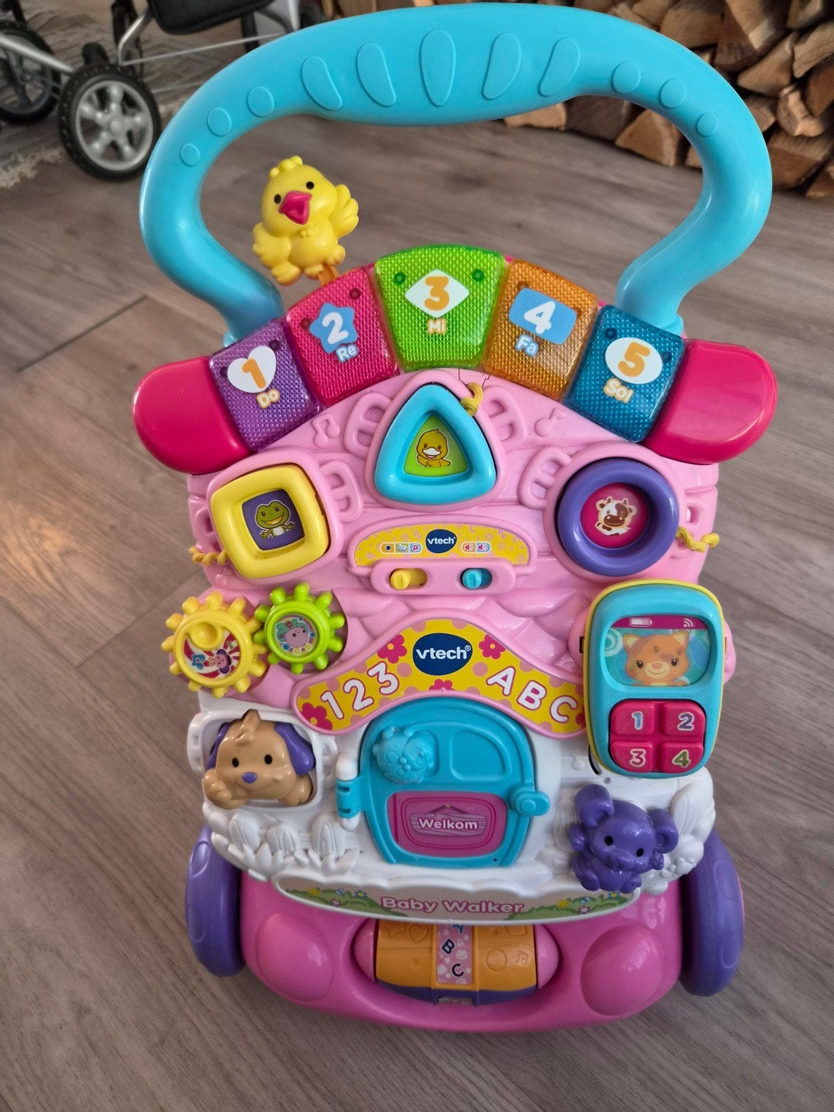 VTech Baby Walker Roze - Interactieve Loopwagen, Ophalen of Verzenden, Zo goed als nieuw, 6 maanden tot 2 jaar