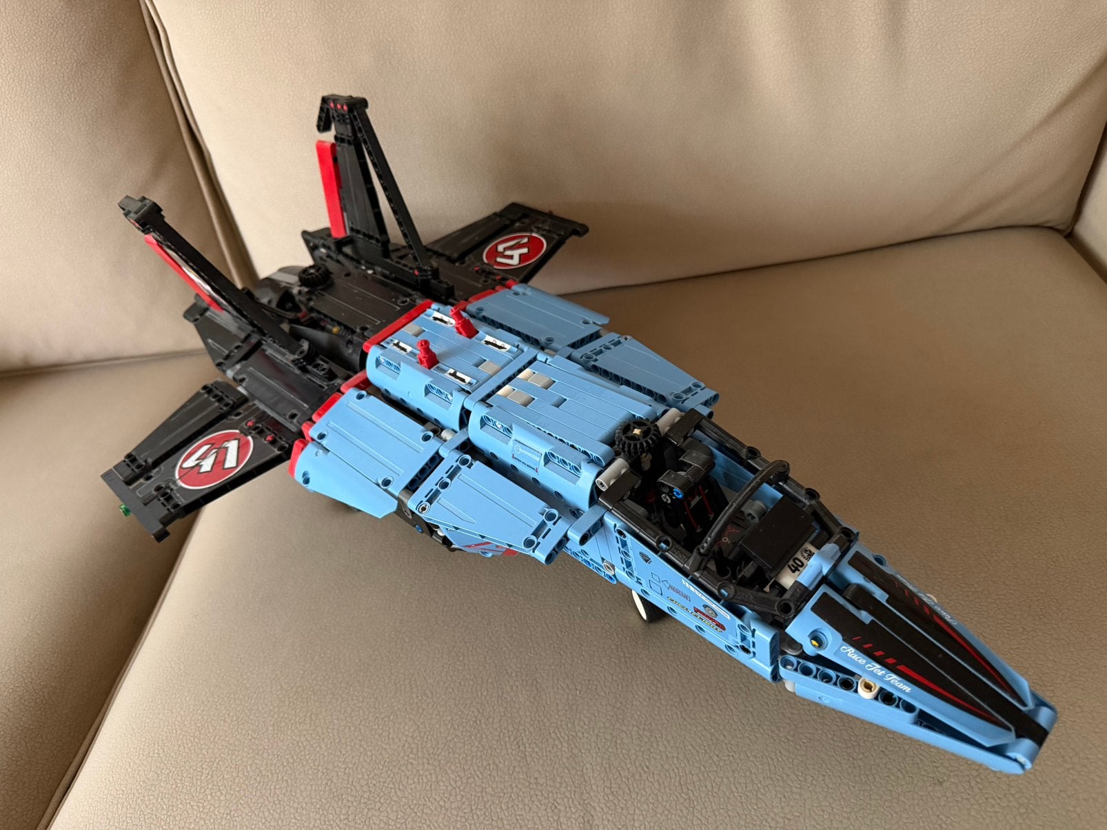 Lego Technic 42066 race straaljager, Gebruikt, Lego, Inclusief instructies, Ophalen of Verzenden