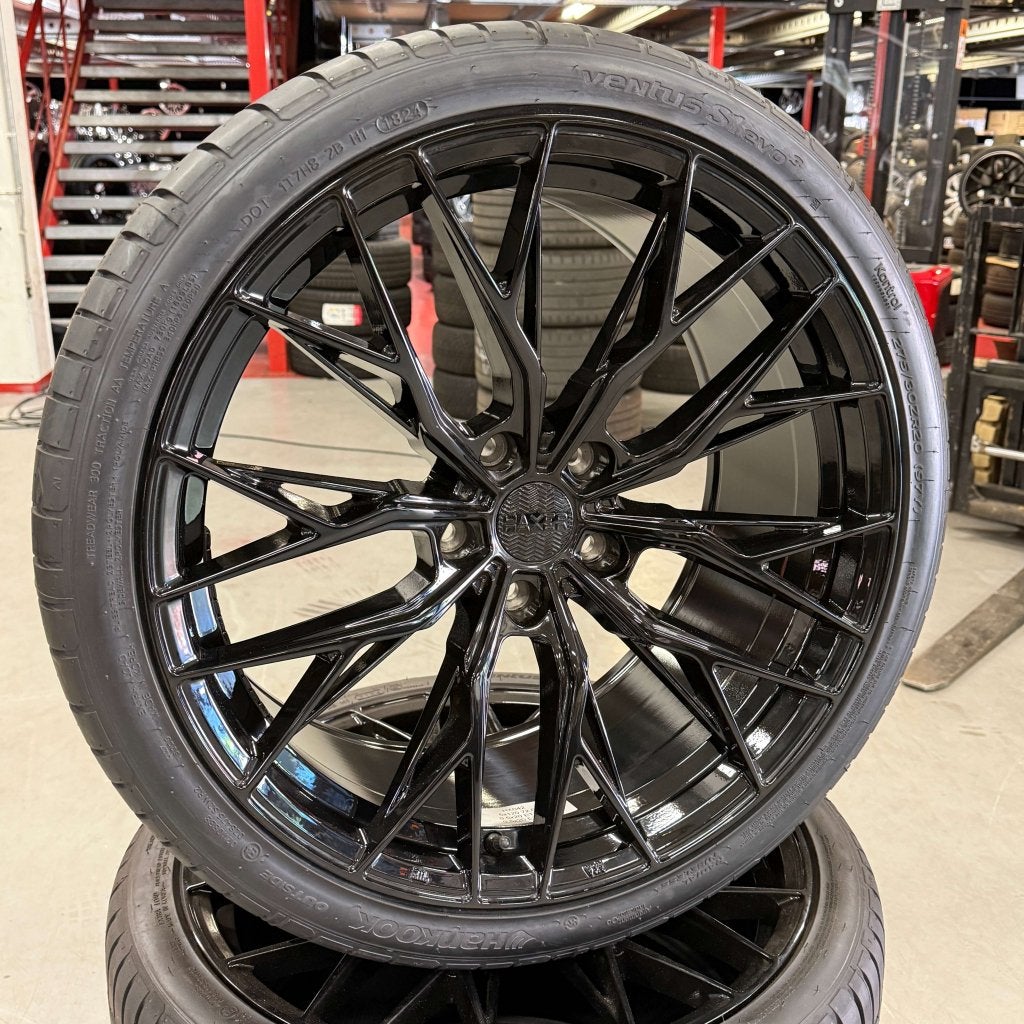 20" Velgen BMW 5-Serie F10 Breedset HAXER Glans zwart Velgen, Niet ingevuld, Banden en Velgen, Niet ingevuld, Nieuw