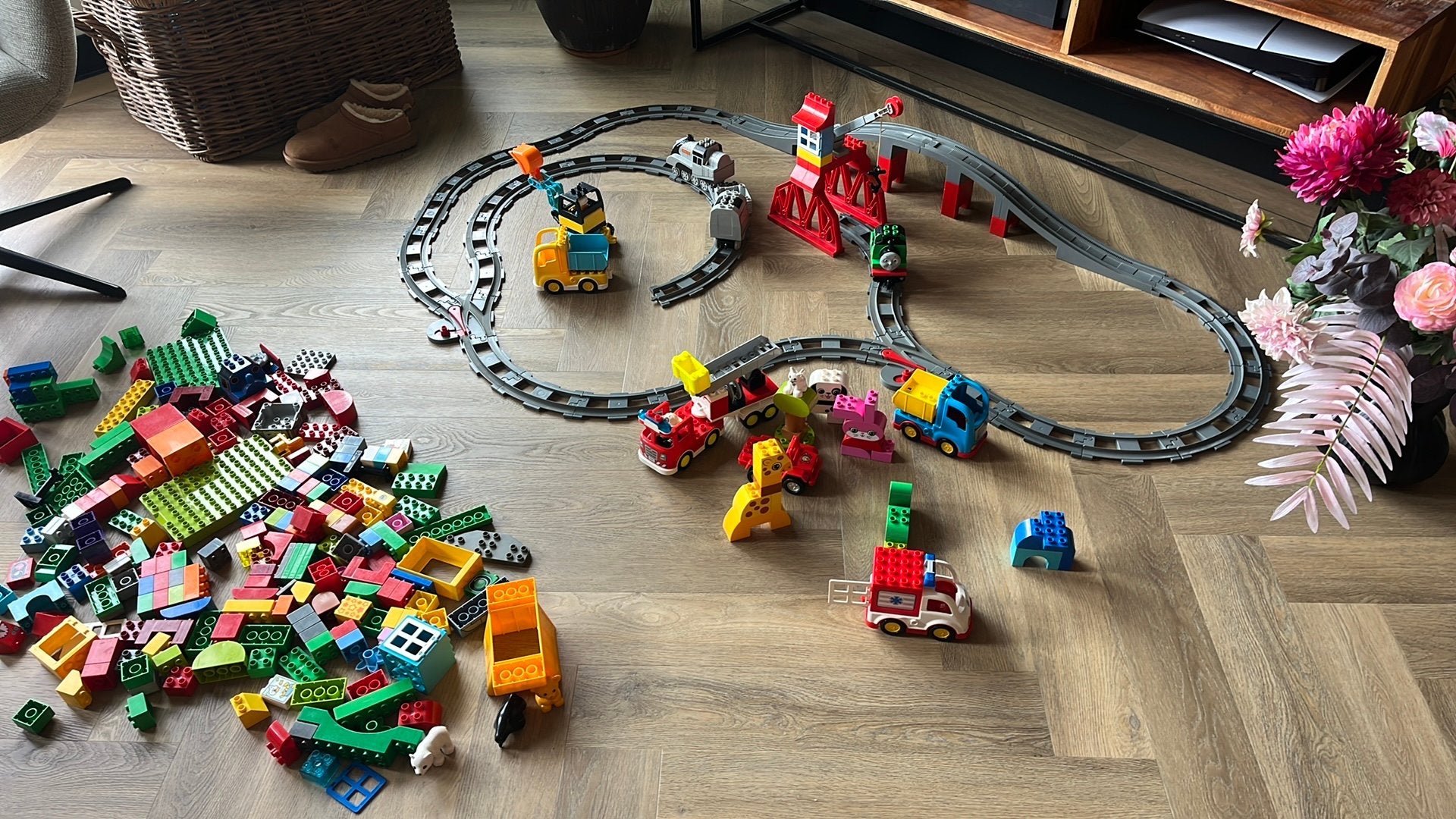 Duplo trein met veel extra’s., Kinderen en Baby's, Speelgoed | Duplo en Lego, Ophalen of Verzenden, Zo goed als nieuw, Duplo