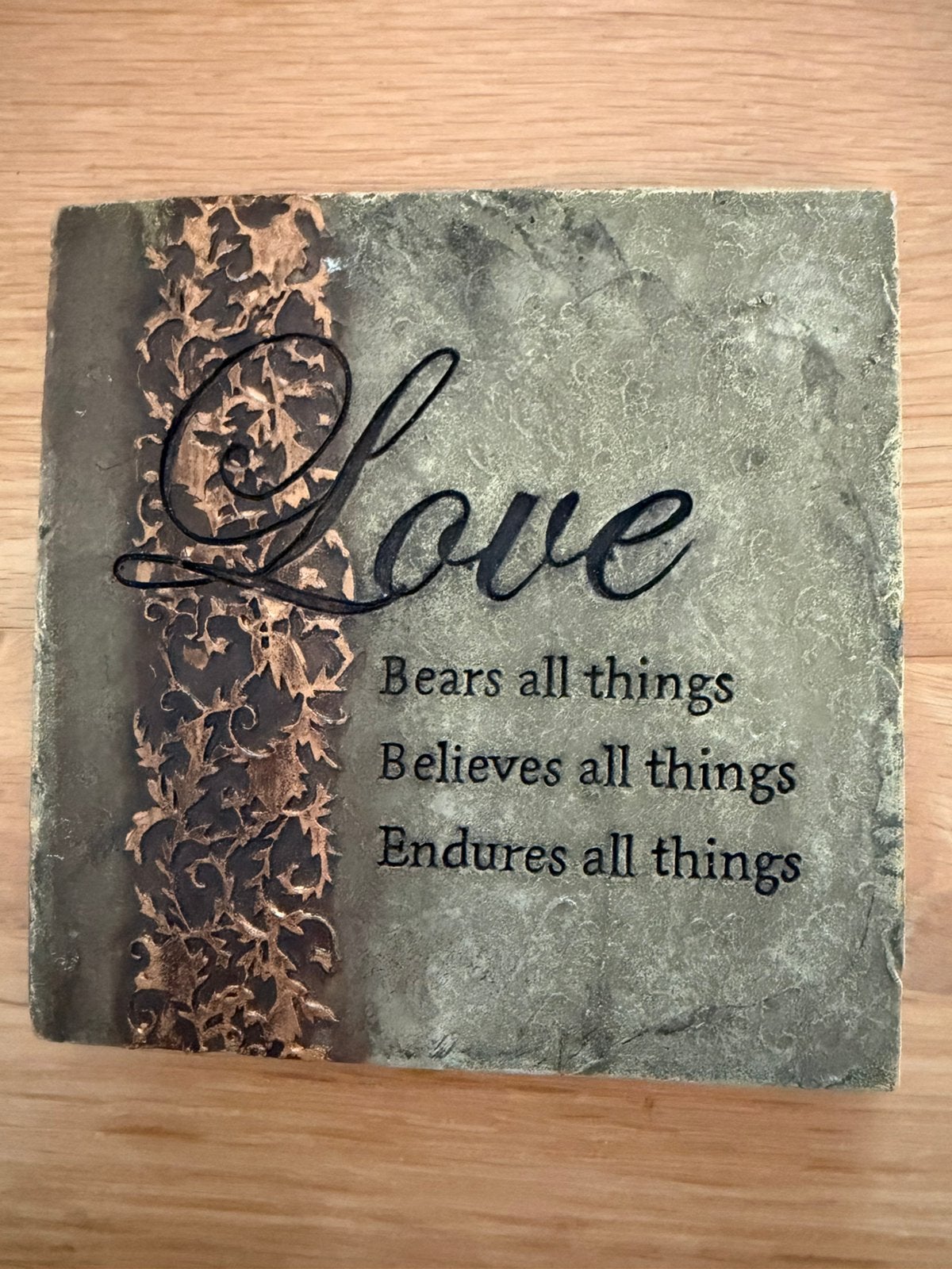Keramische tegel “love” 15,5x15x5 cm, Ophalen of Verzenden, Zo goed als nieuw