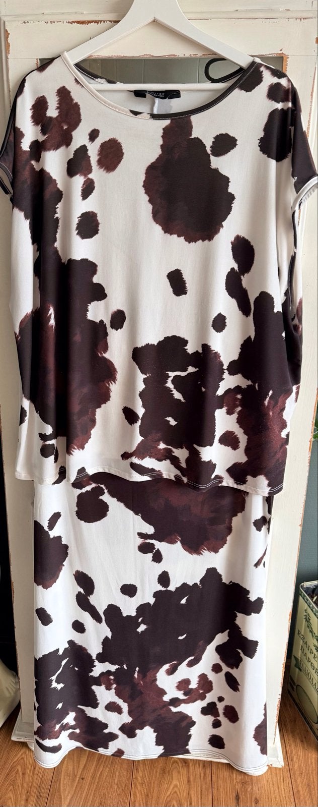 Yours Limited Collection Koeienprint Set (Top & Rok), Kleding | Dames, Wit, Maat 46/48 (XL) of groter, Ophalen of Verzenden, Zo goed als nieuw