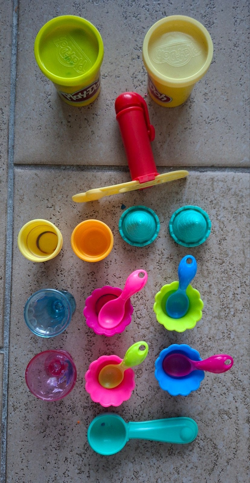 Play-Doh klei en ijsjes set accessoires set, Kinderen en Baby's, Speelgoed | Educatief en Creatief, Ophalen of Verzenden, Gebruikt