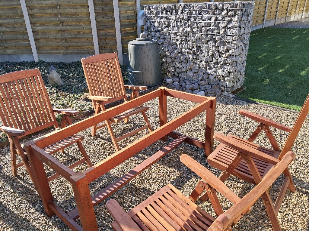 TUINSET, Ophalen, 4 zitplaatsen, Gebruikt, Teakhout