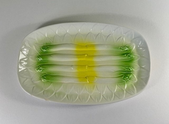 Elchinger Majolica Barbotine asperge serveerschaal, Overige typen, Ophalen of Verzenden, Zo goed als nieuw, Overige materialen