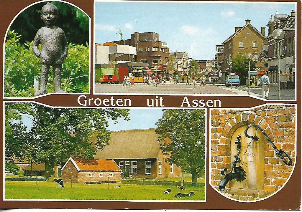 Assen- -4-luik., Verzenden, 1960 tot 1980, Gelopen, Drenthe