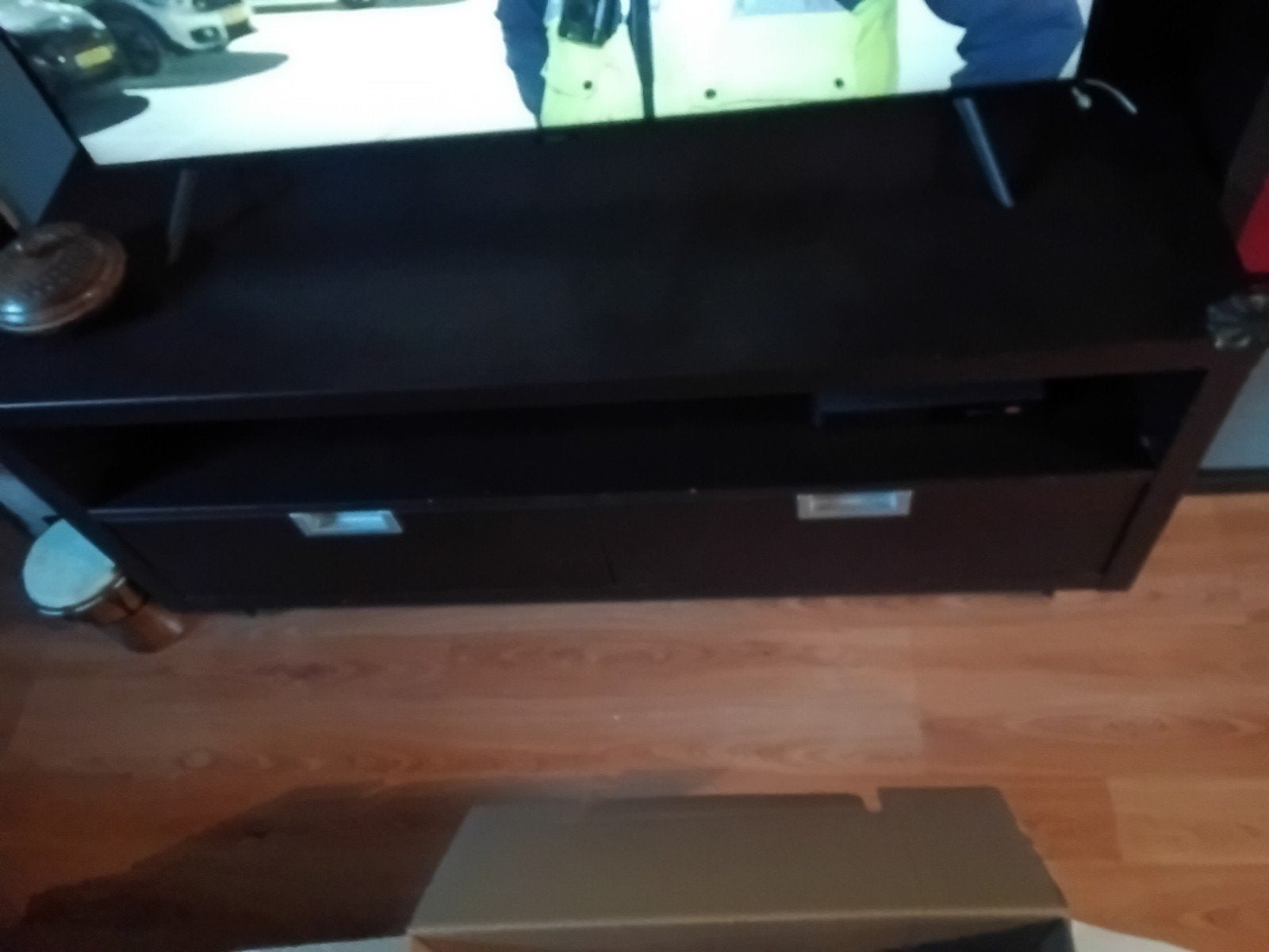 Ikea Besta TV meubel met 2 lades en wieltjes, Ophalen, Gebruikt, 100 tot 150 cm, Minder dan 100 cm