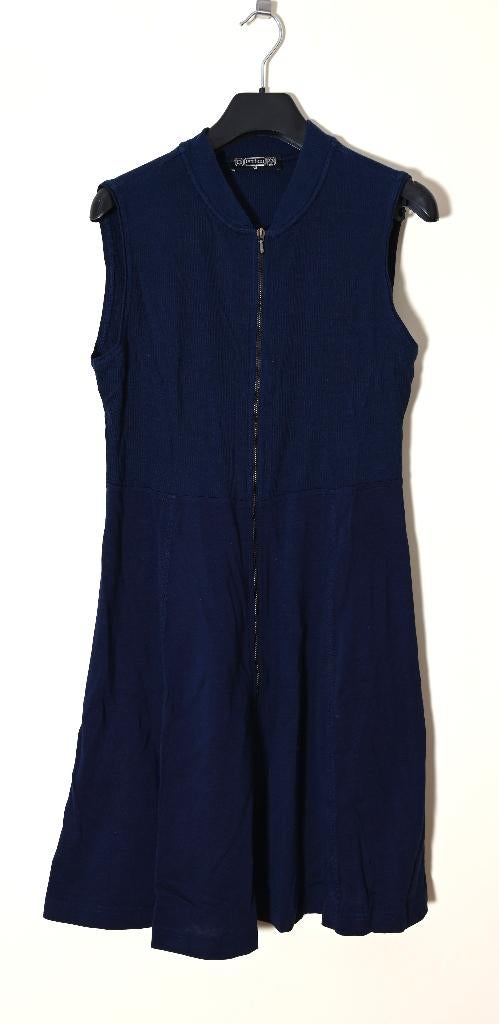 blauwe mouwloze jurk Tandem maat 42, ritssluiting voorzijde, Kleding | Dames, Tandem, Maat 42/44 (L), Zo goed als nieuw, Boven de knie
