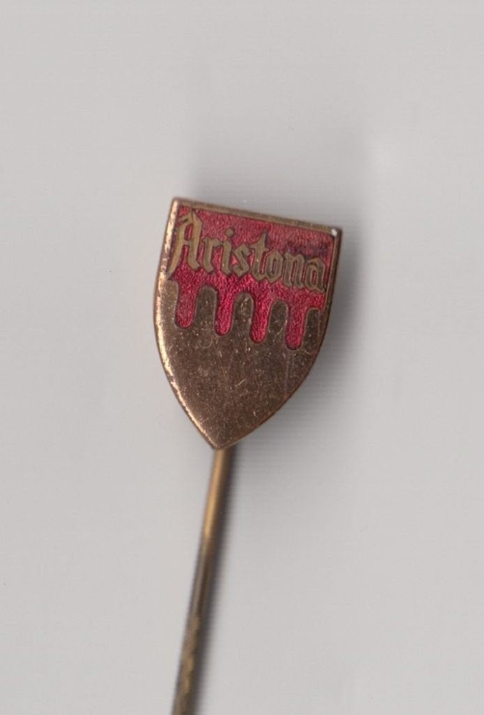 Aristona Radio Philips emaille logo speldje, Gebruikt, Niet vindbaar, Niet vindbaar, Speldje of Pin