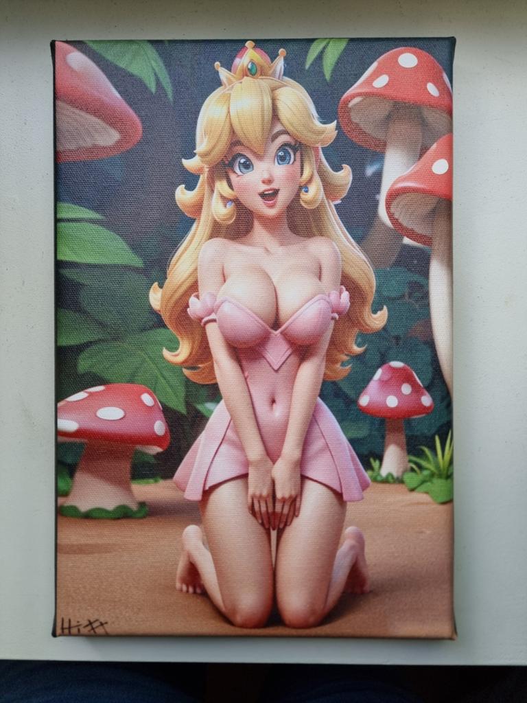 Canvas print Jacob Hitt - Prinses Peach - 20x30 cm, Ophalen of Verzenden