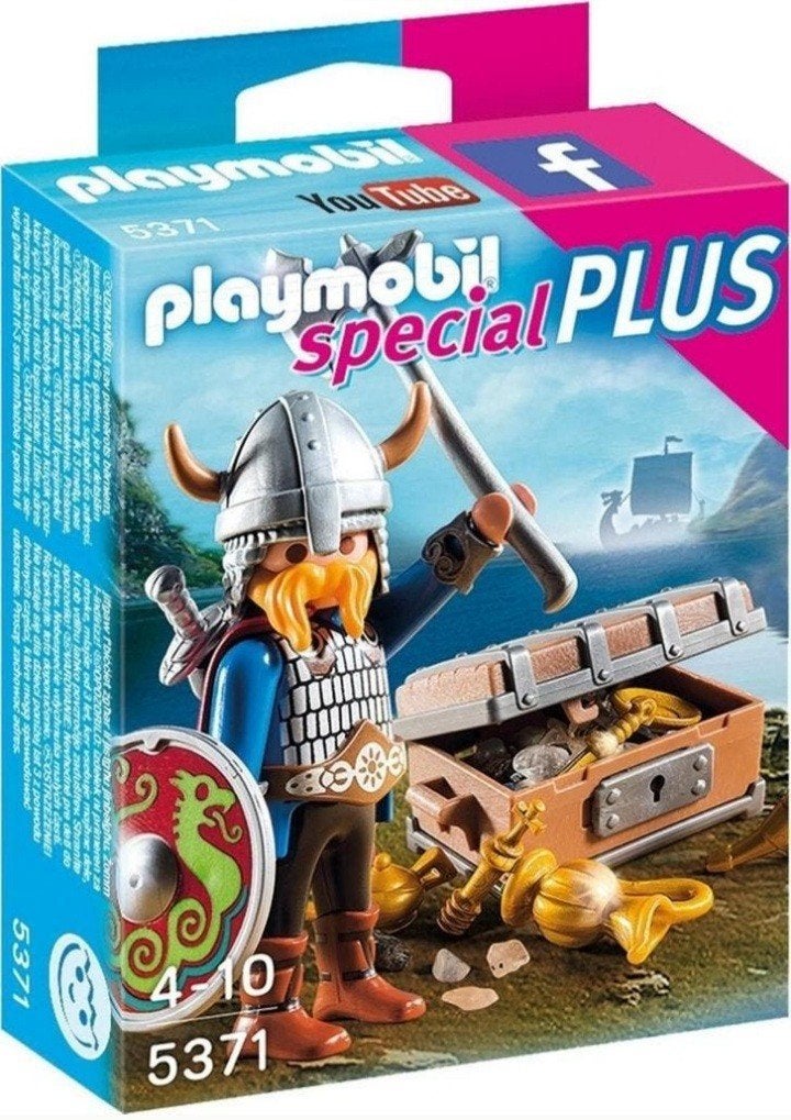 Playmobil Special Plus set 5371 Viking met schatkist, Complete set, Special plus, Ophalen of Verzenden, Zo goed als nieuw