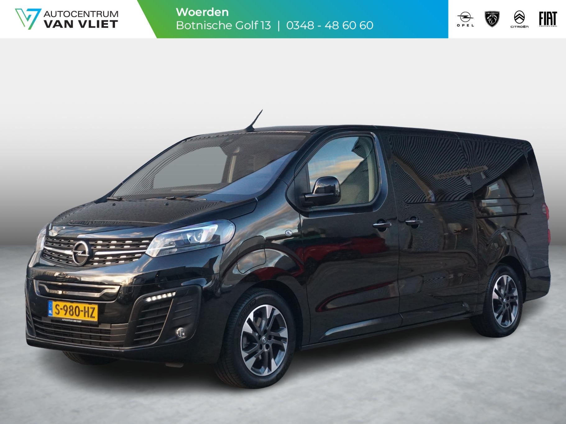 Opel Zafira-e Life 75 kWh 6-persoons VIP uitvoering, voorzie, Auto's, 12 maanden, 136 pk, Gebruikt, Zwart