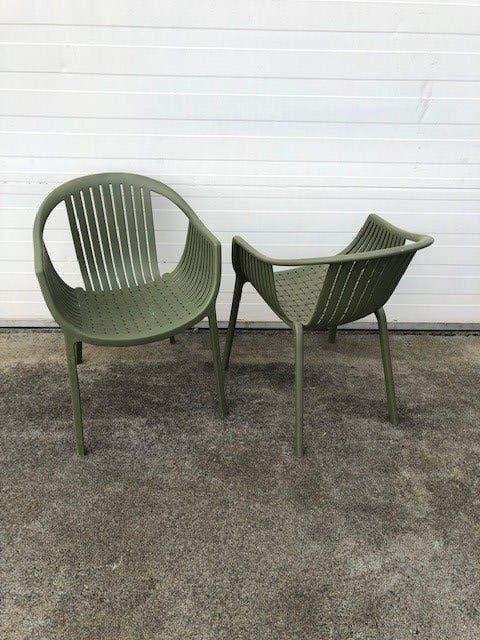 36 stuks Pedrali Tatami 306 Terras stoelen, stapelbaar groen, Ophalen, Zo goed als nieuw