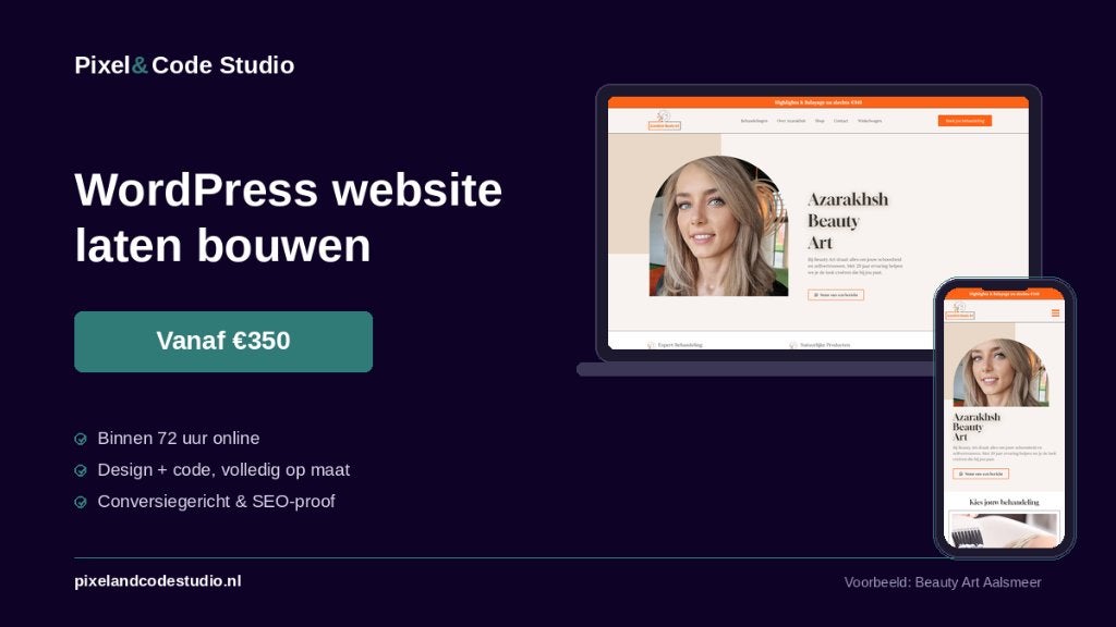 WordPress website laten maken | vanaf €350, Webdesign