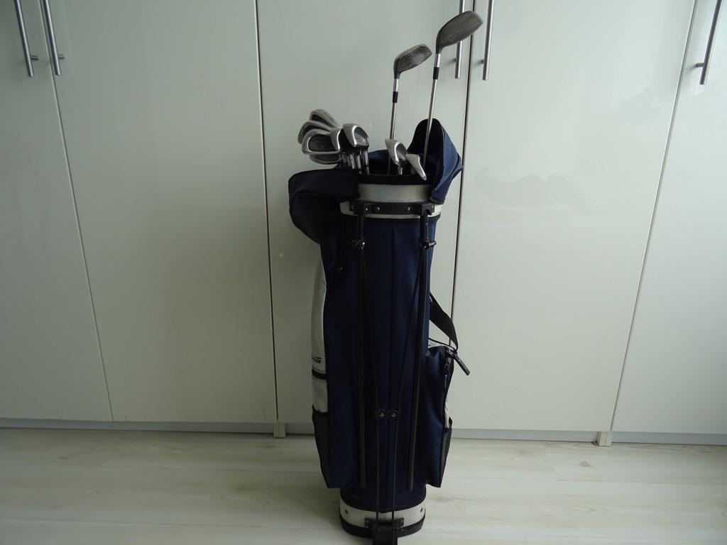 GOLFSET POWER BILT RECHTSH (TROLLEY, TAS & CLUBS) TOP STAAT, Sport en Fitness, Golf, Ophalen of Verzenden, Zo goed als nieuw, Set