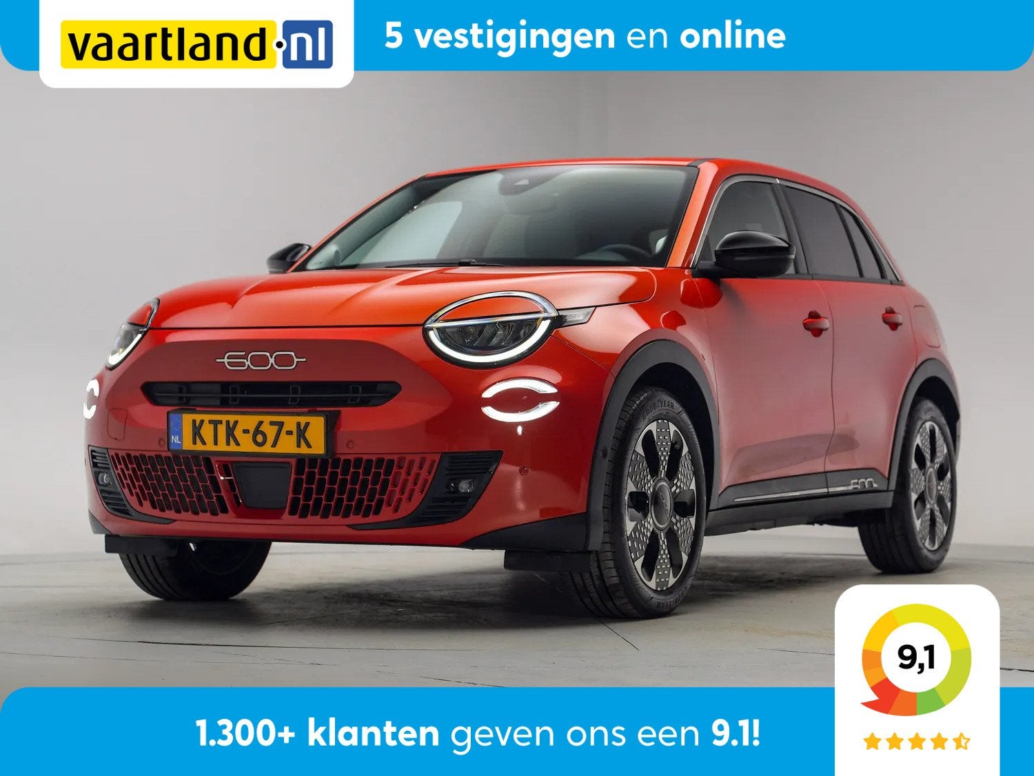 Fiat 600E La Prima 54 kWh [ Navi Camera Apple / Android Lede, Automaat, 0 cilinders, Gebruikt, 156 pk